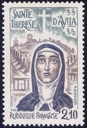 Sainte-Thérèse d'Avilla - 2.10f bleu, brun et noir