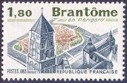 Brantôme en Périgord - 1.80f vert-foncé, bleu-foncé et brun-rouge