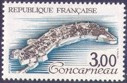 Concarneau - 3.00f brun-foncé et bleu-vert