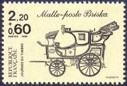 Timbre du carnet journée du timbre de 1986 - 2.20f + 0.60f brun-foncé