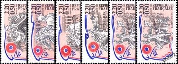 Série célébrités - personnages de la Révolution - 6 timbres