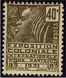 Exposition coloniale Internationale de Paris - 40c sépia
