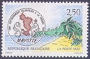 Mayotte - 2.50f multicolore