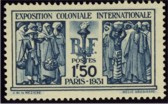 Exposition coloniale Internationale de Paris - 1f50 bleu