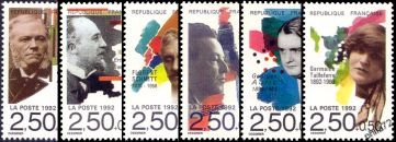 Série célébrités - musiciens - 6 timbres