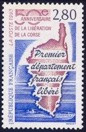 Libération de la Corse - 2.80f noir, brun-rouge et bleu