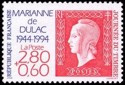 Mariane de Dulac - 2.80f + 0.60f rouge et bleu