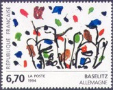 Oeuvre originale de Georg Baselitz - 6.70f multicolore