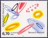 Oeuvre originale de Bernard Moninot - 6.70f multicolore