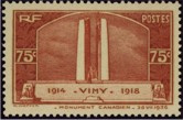 Monument de Vimy - 75c rouge-brun