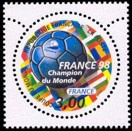 France champion du monde - 3.00f multicolore