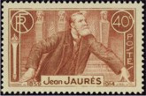 Jean Jaurès - 40c brun-rouge
