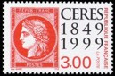 Cérès de 1849 - 3.00f rouge et noir