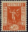 Exposition Internationale Paris - 50c rouge-orange