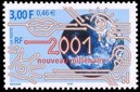 Nouveau millénaire 2001 - 3.00f multicolore