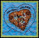 Saint Valentin Coeur 2001 - 3.00f multicolore émis en bloc feuillet n°33