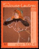 Yvette Guibert de Toulouse Lautrec - 6.70f multicolore
