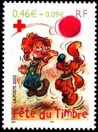 Timbre avec surtaxe du carnet Fête du timbre de 2002 - 0.46€ + 0.09€ multicolore