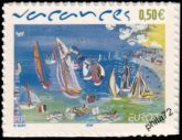 Europa Vacances tirage autoadhésif - 0.50€ multicolore provenant de carnet