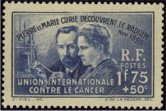 Pierre et Marie Curie - 1f75 + 50c outremer