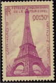 Tour Eiffel - 90c + 50c lilas-rose