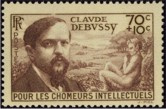 Claude Debussy - 70c + 10c brun-lilas