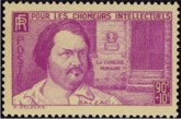 Honoré de Balzac - 90c + 10c lilas-rose