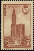 Cathédrale de Strasbourg - 70c brun-rouge