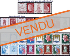 Série complète Marianne 40 ans Périgueux avec tête bêche - 14 timbres