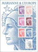 Marianne de Beaujard 2011 - bloc feuillet de 7 timbres multicolore
