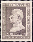Buste du maréchal Pétain - 1f50 + 3f50 brun-noir