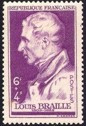 Louis Braille - 6f + 4f00 violet