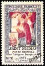 Saint-Nicolas - 15f bleu-noir et lie-de-vin