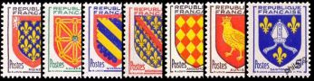 Série armoiries de provinces - 7 timbres