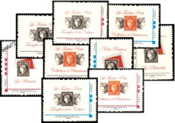 Série MTM tirage autoadhésif - 27 timbres format horizontal et vertical  logos privé (passion, culture et patrimoine)