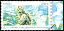 Adolphe Pégoud - 2.55€ multicolore provenant du bloc feuillet avec marge illustrée