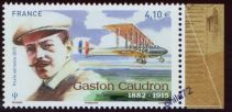 Gaston Caudron - 4.10€ multicolore provenant du bloc feuillet avec marge illustrée
