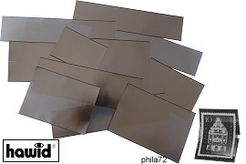Lots Pochettes Hawid Double soudures fond noir par Année pour Blocs et Carnets 2012 - 1er Semestre - paquet de 16 pochettes