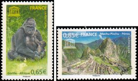 Paire Unesco - Gorille et Machu Picchu