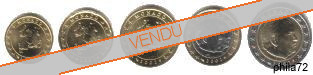 Série courte de 5 pièces 10 cents a 2 euros Monaco année 2003 UNC