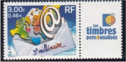 3ème millénaire tirage gommé - 0.46€ multicolore  impression héliogravure logo TPP