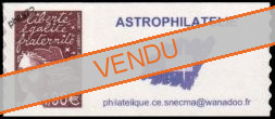 Luquet tirage autoadhésif - 1.90 euro brun-prune logo privé (astrophilatelie)