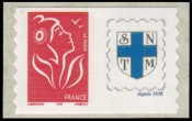 Lamouche tirage autoadhésif - TVP rouge légende ITVF petit logo privé (SNTP) provenant de roulette