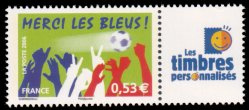 Merci les Bleus tirage gommé - 0.53€ multicolore logo TPP