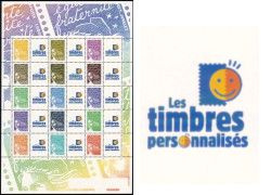Luquet tirage gommé - bloc feuillet 15 timbres papier azurant et gomme brillante logo TPP