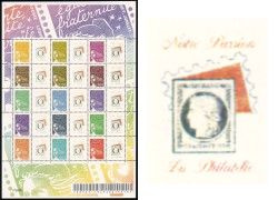 Luquet tirage gommé - bloc feuillet 15 timbres papier neutre et gomme mate logo privé (notre passion)