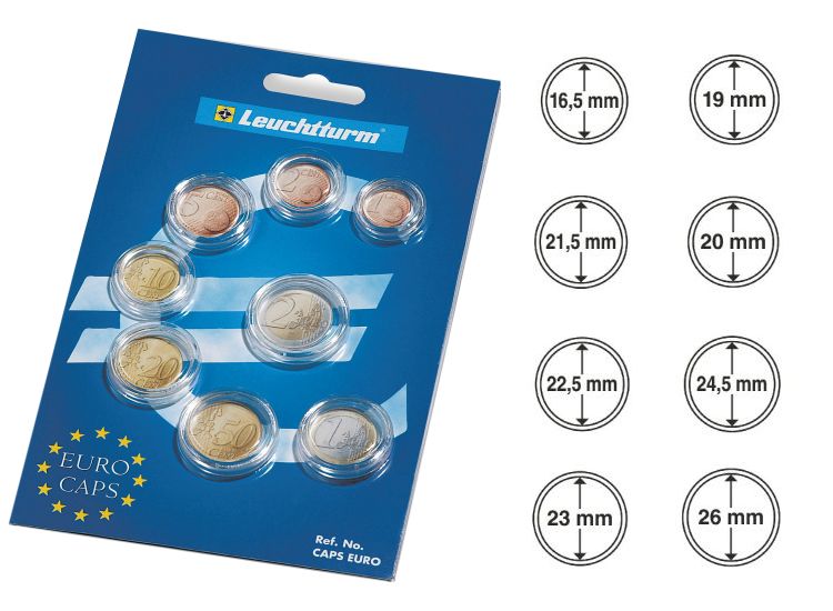 capsules QUADRUM pour pièces de monnaie de diamètre intérieur 33 mm