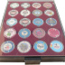 Médaillier MB tiroir cases circulaires pour 20 jetons de poker sous capsules