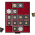 Médaillier numismatique MB tiroir de 20 cases carrées pour monnaies sous capsules Quadrum