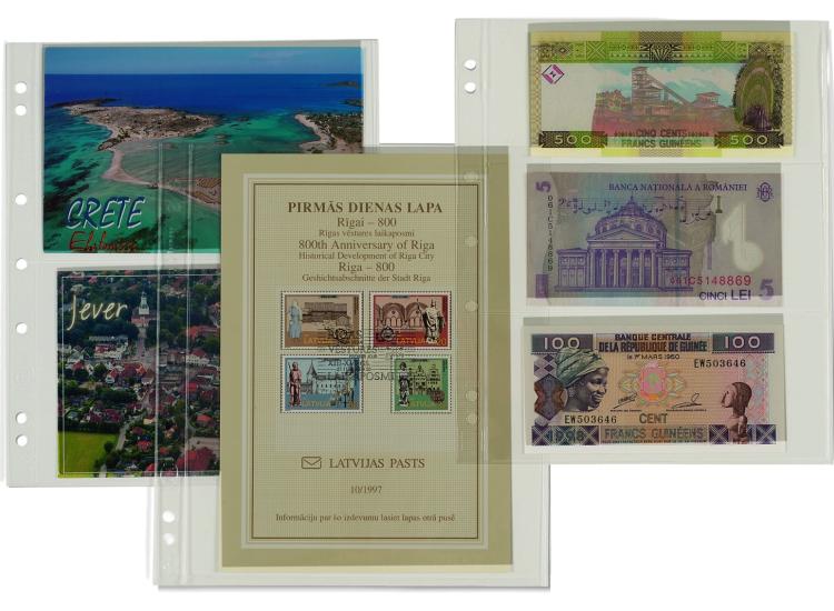 RUNRAYAY 10 feuilles de pages de timbres pour classeur d'album de timbres,  4 tailles de